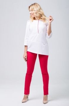 Блуза женская A800 (экстра/белый/амарант 826)