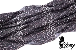 Мягкая сетка эластичная тату, леопард IREY, белый/коричневый/черный