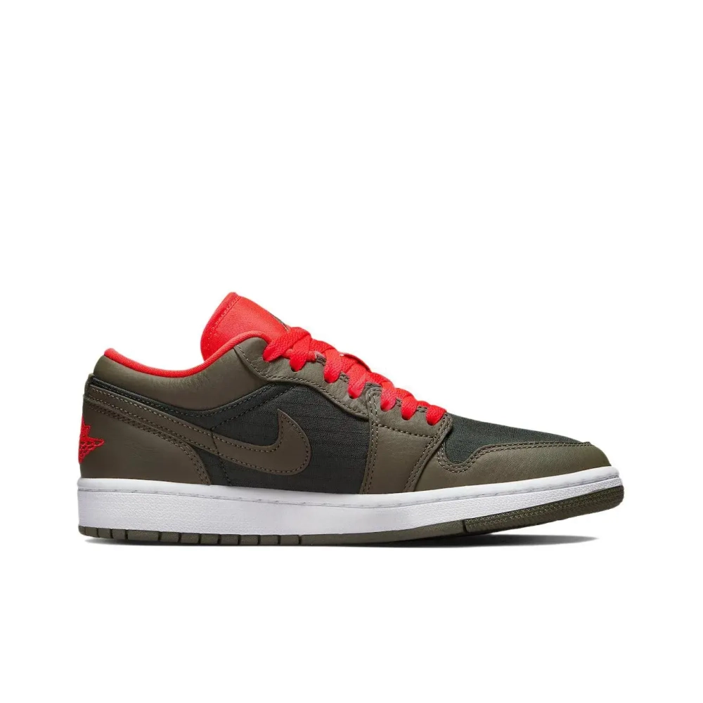 Женские кроссовки Air Jordan 1 Low SE 'Newsprint Olive Grey ' DQ6076-002