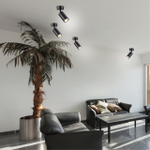 370417 OVER NT19 428 черный Накладной светильник IP20 GU10 50W 220V PIPE