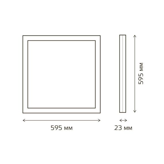 Встраиваемый светодиодный светильник Gauss с равномерной засветкой 842161340