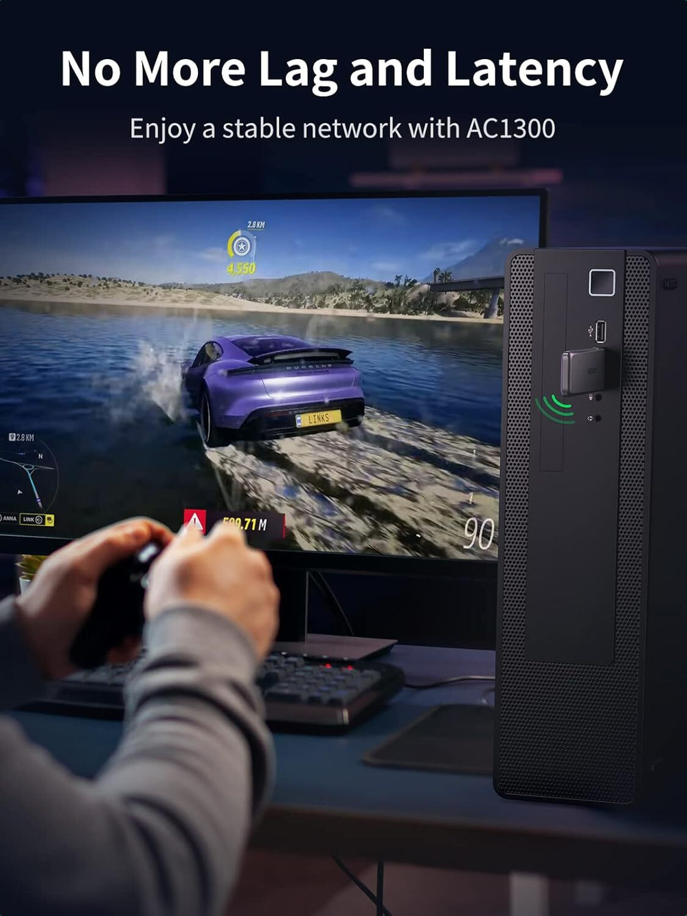 Wi-Fi Беспроводной сетевой адаптер 2.4GHz/5GHz, UGREEN 50340