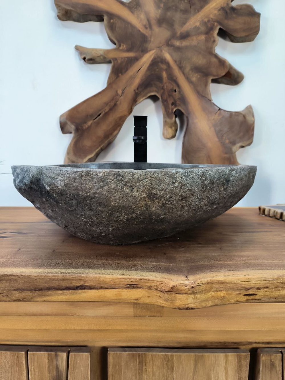 Раковина из речного камня RS-65902 55х45х16 из натурального камня