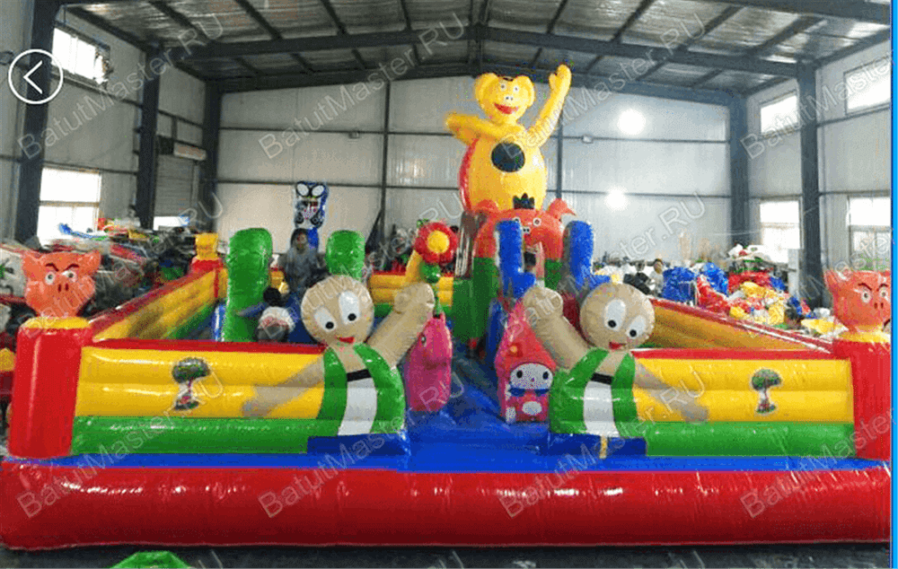 Коммерческий надувной батут "Озорные свинки"