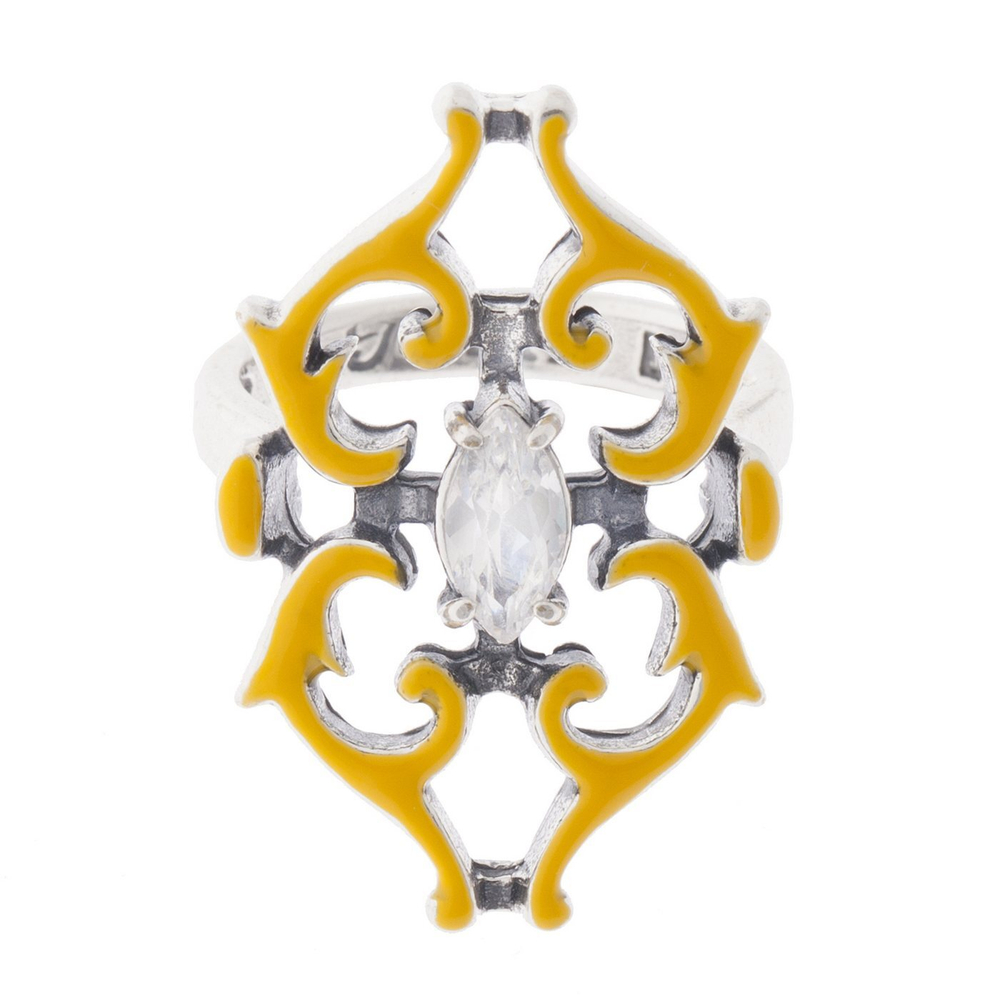 "Уасель"  кольцо в серебряном покрытии из коллекции "Кутюр" от Jenavi