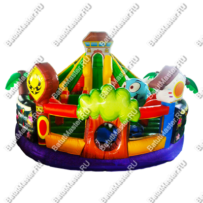 Коммерческий надувной батут "Сказочный домик" 7*6*4,5 м