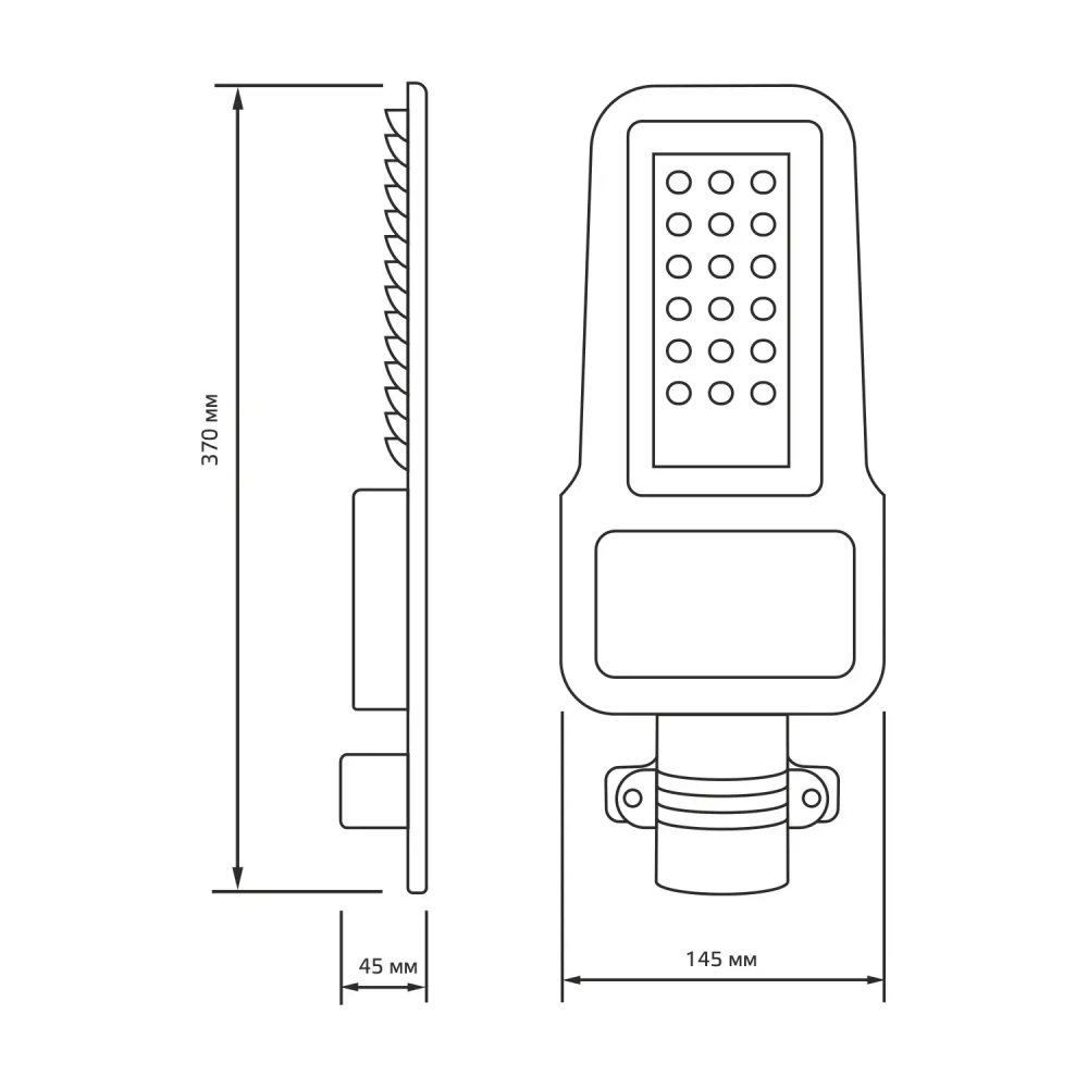 Св-к Gauss LED уличный  QPLUS 30W 3600lm 5000K 120-260V IP65 370*145*45мм черн КСС "Ш" 629535330