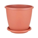 Горшок цветочный Афина 11л (с поддоном) (коричневый)