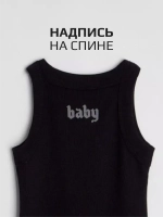 Летнее черное платье в сад для девочки