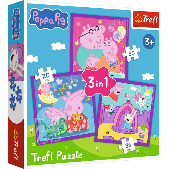 Puzzles - &quot;3in1&quot; - Peppa Pig&#39;s habits / Peppa Pig