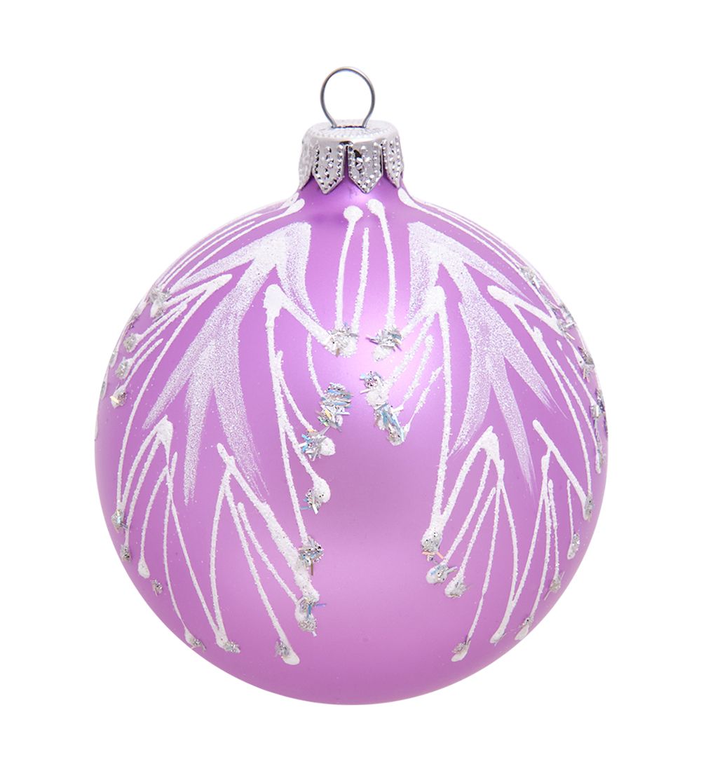 Элита НФШ-1085/1 Набор ел.украшений Шар 2шт «Морозная ветка» 85 мм