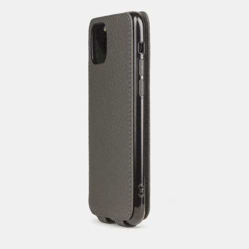 Чехол для iPhone 11 Pro из натуральной кожи теленка, серого цвета