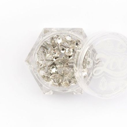 Zoo nail Стразы стеклянные прозрачные SS16 (4мм), 100шт