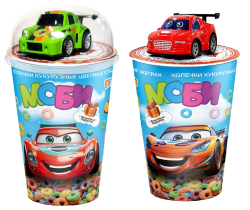 STARSKIDS МОБИ  Снеки хрус фигурные колечки с ванильным вкусом с игрушкой (20г1*24шт)