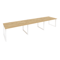 Onix Стол переговорный O.MO-PRG-3.3 Тиквуд Светлый/Металл Белый 4140*980*750