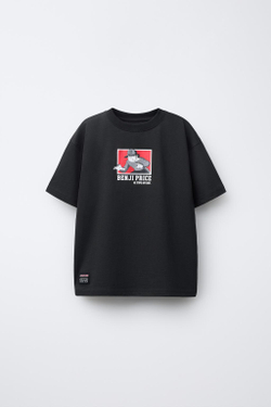 ZARA ФУТБОЛКА С ПРИНТОМ CAMPEONES OLIVER & BENJI ©, ЧЕРНЫЙ