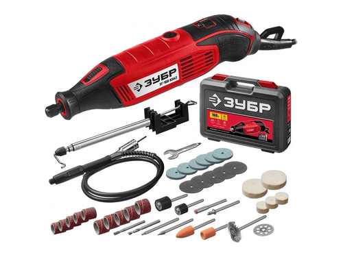 Гравер электрический ЗУБР 160 Вт, d 3.2 мм, 41 предмет, кейс (ЗГ-160 КН41)