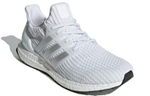 Adidas Ultraboost 4.0 anti-torsion fashion woven fabric TPU shock absorption, non-slip, wear-resistant, breathable, lightweight, rebound, low-cut casual running shoes for men and women with the same silver