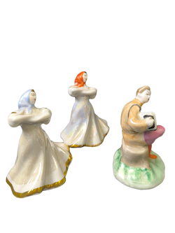 Фарфоровые статуэтки "Русский перепляс" (Дулёво) 1968 год