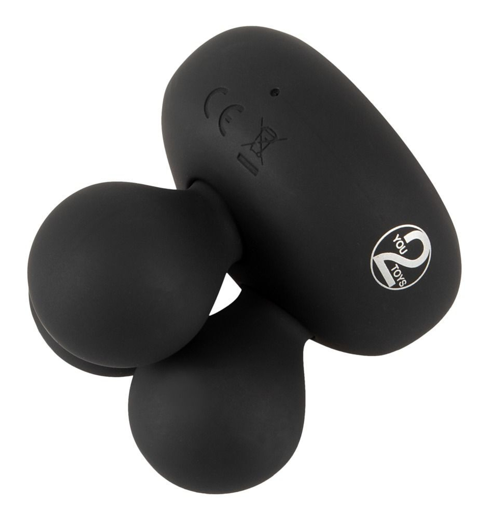 Черный мини-массажер с подогревом Cupa Warming