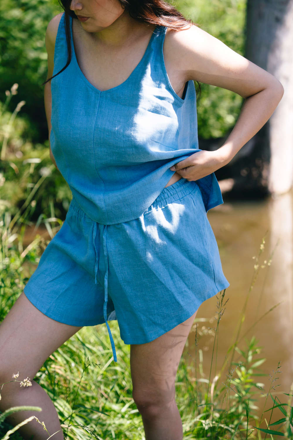 Шорты изо льна