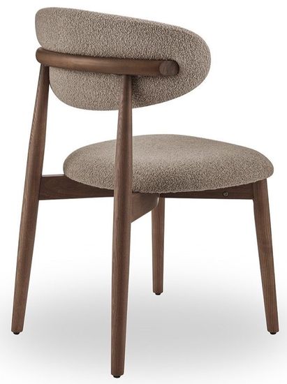 Cтул Comfy бежевая ткань, ножки орех