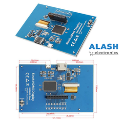 Цветной сенсорный HDMI-дисплей для Raspberry Pi, 5” (800×480)