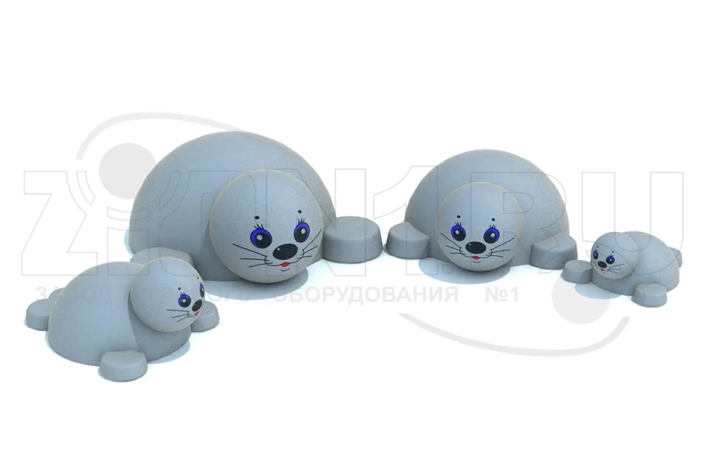 Фигура из резиновой крошки  Тюлень для детских садов