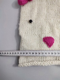 Шапка вязаная с мордочкой