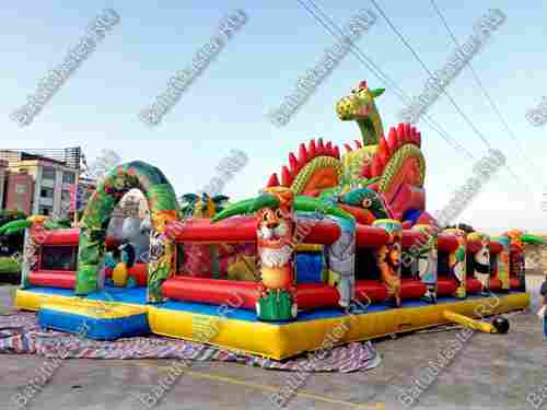 Профессиональный надувной батут "Гранд-саванна" 17*10*9 м