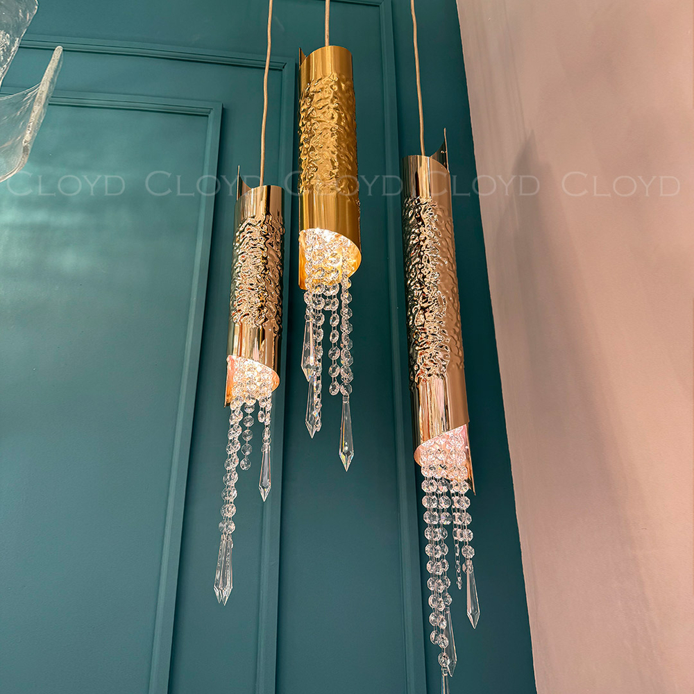 Подвесной светильник Cloyd EFIALT P1 / выс. 66 см - латунь (арт.11521)