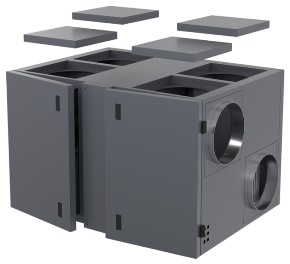 Компактная приточно-вытяжная установка серии ZPVR-N 3200 UEL EC