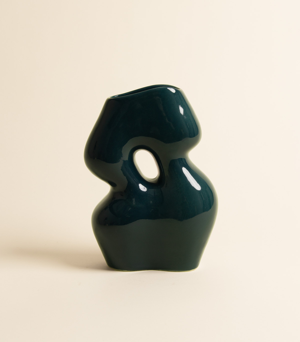 Ваза — FUME, изумрудная | wild muse