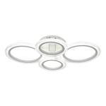 Потолочный светодиодный светильник 55Вт, 3650лм, 3000-6000K, Ra>80, плавная регулировка мощности, изменение цветовой температуры, пульт, металл/акрил, белый