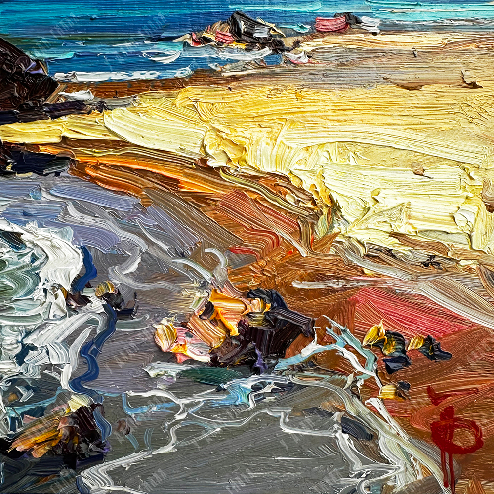 Поздеев И. А. (р. 1969) Крымский берег. Картон, масло. Крым, 2020 г.