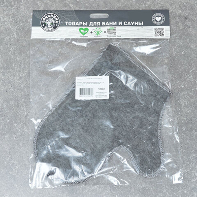 Рукавица для бани серая тм "Бацькина баня"