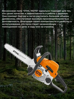 Бензопила STIHL MS 170 2MIX 14'' 1,8 л.с., R 35, 63 PM3 3/8-1,3-50