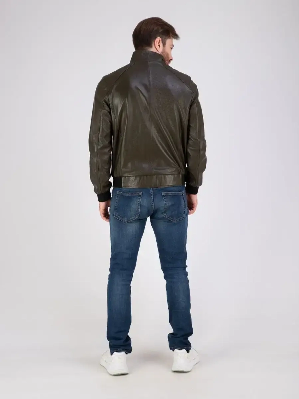 Куртка кожаная из натуральной кожи демисезон