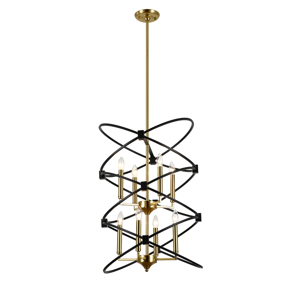 Люстра на штанге Indigo TRIONFO 10020/8R Black V000486