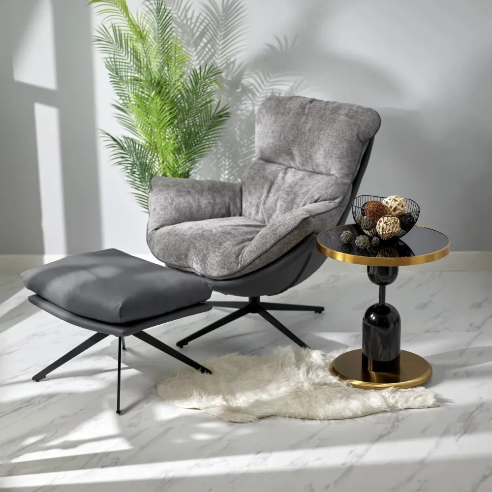 Кофейный столик Bradex Home Gloria диам.50см x 54см, чёрный, металл