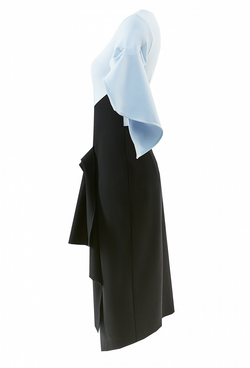 Трикотажное платье с конструктивными защипами 24-01-20 SS