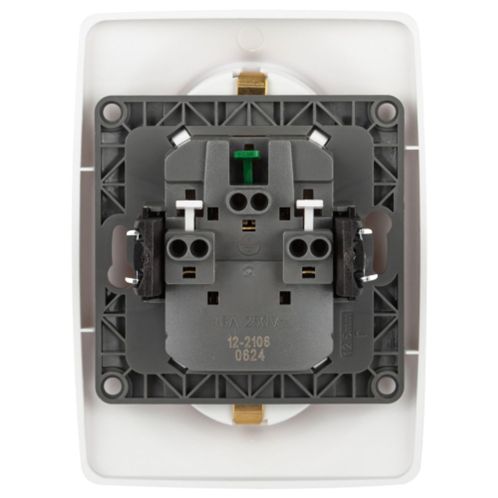 Розетка ЭРА Серия 12 12-2106-01М 2X2P+E Schuko 16А-250В белый матовый