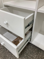 Стеллаж Кубик В-2 МДФ белый/белый