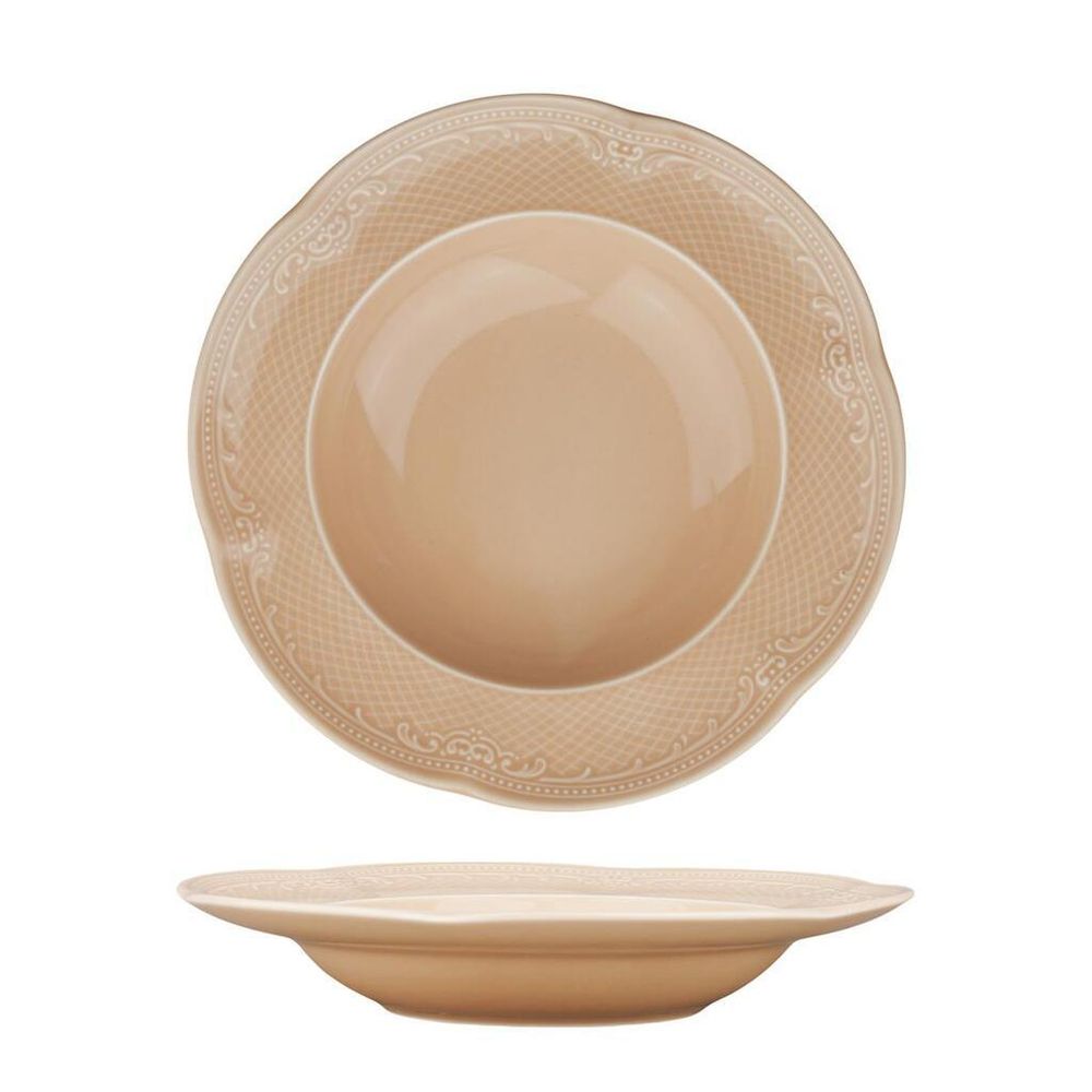Тарелка глубокая 325 мл d 23,2 см h4 см Aristocrat Peach Tea Noble [6]