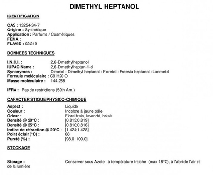 DIMETHYL HEPTANOL / ДИМЕТИЛ ХЕПТАНОЛ CAS 13254-34-7