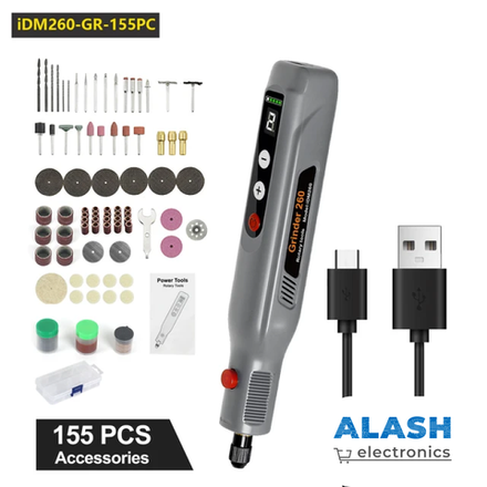 Электрическая шлифовальная машина NEWACALOX с цифровым дисплеем — беспроводная мини-резьба, полировальная ручка с переменной скоростью и USB-зарядкой