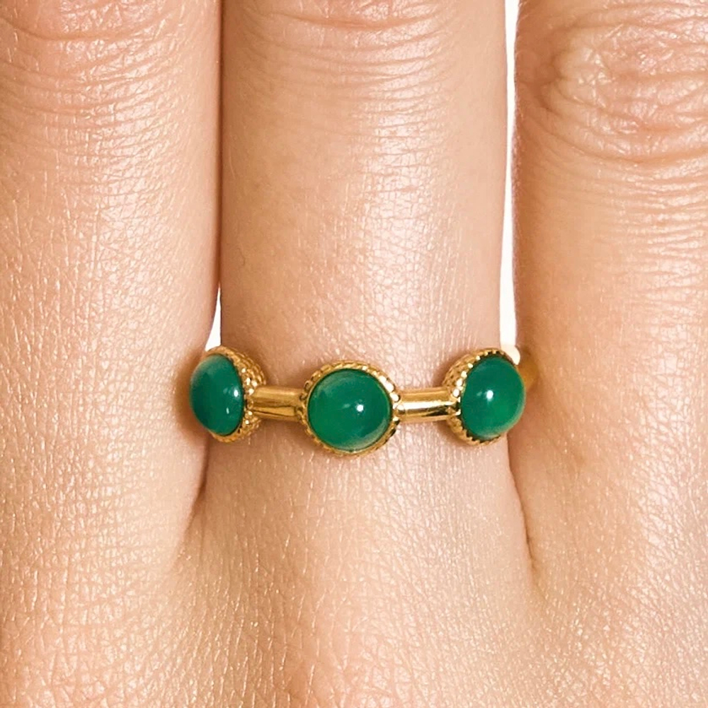 Кольцо КОЛТ позолота с хризопразами