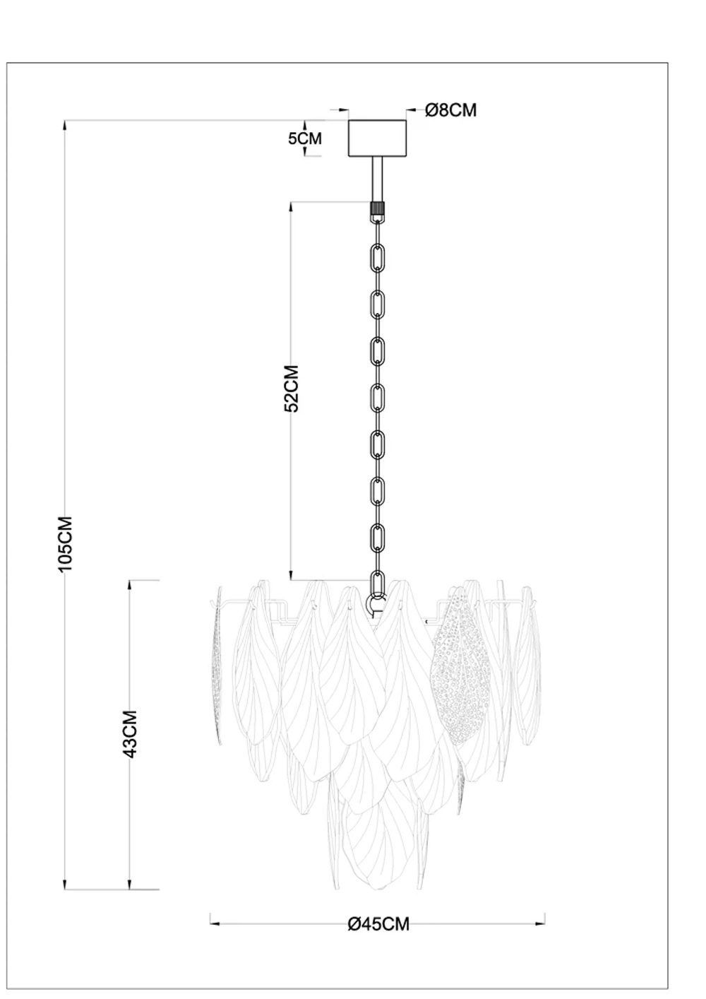 Подвесная люстра ARTE LAMP FELICITA A4080LM-6GO