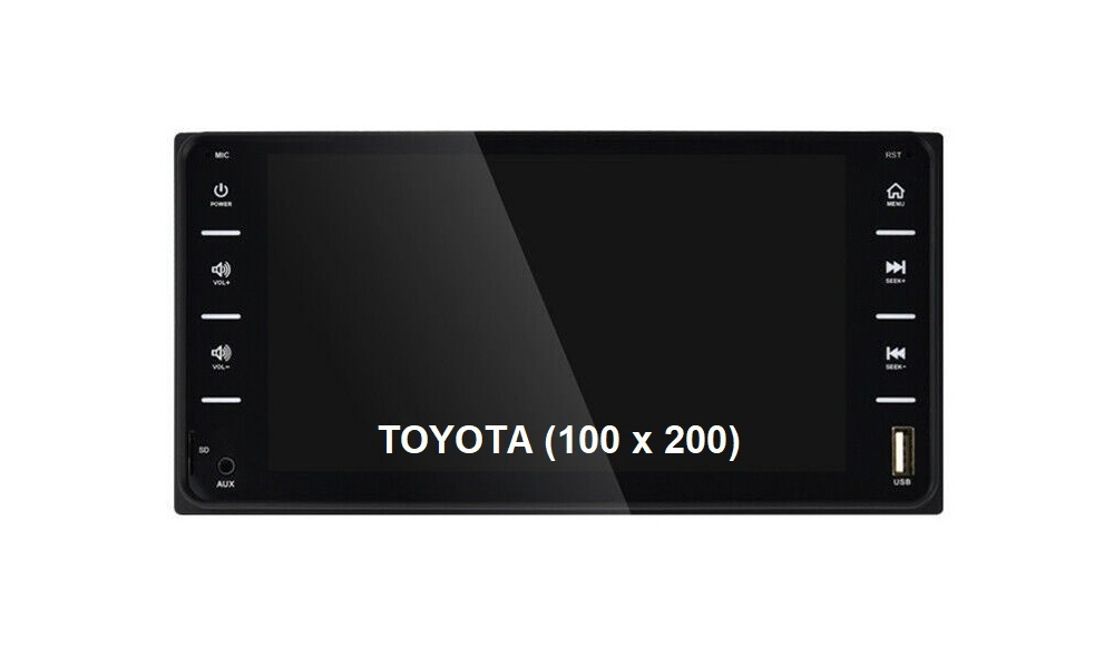 Автомагнитола сенсорная 7" для Toyota 100x200 (Bluetooth, USB, AUX, Mirror Link)