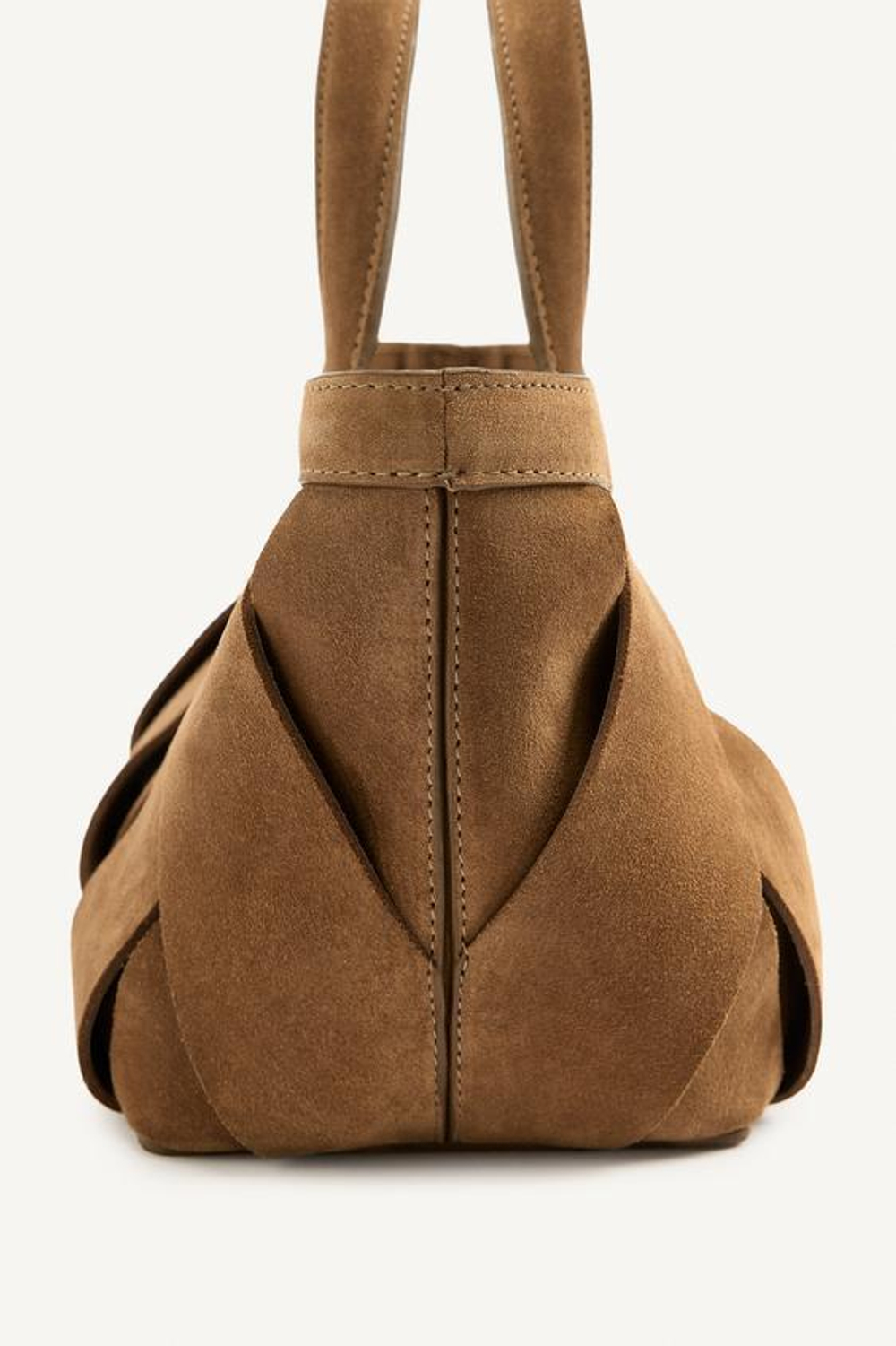 ZARA КОЖАНАЯ МИНИ-СУМКА, ШОКОЛАДНЫЙ